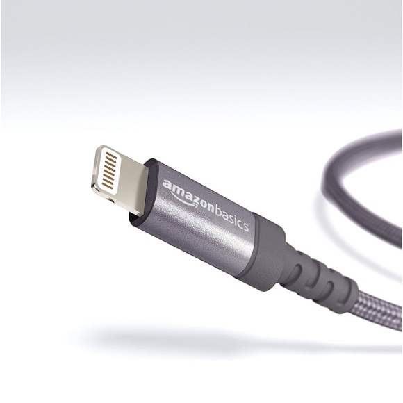 Gray 6’ Nylon Braided USB A to Lightning Charging Cable Cord - Picture 6 of 6